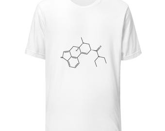 Structure de la molécule de LSD | Chemise de chimie psychédélique | T-shirt Science Acide lysergique