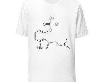 Structure de la molécule de psilocybine | Chemise de chimie psychédélique | T-shirt scientifique champignon magique