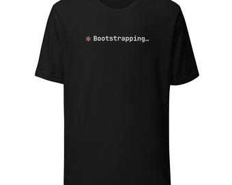 -shirt Amorçage... T-shirt | T-shirt amusant avec écran de chargement AI | Cadeau pour développeur en coton unisexe | Chemise Tech Humour