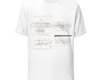 Wright Brothers Flyer Patent Shirt | Aviation Pioneer Tee | Pilot Gift | Vintage Airplane