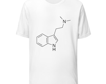 Structure de la molécule de DMT | Chemise de chimie psychédélique | T-shirt Science de la conscience