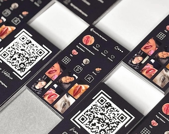 Sjabloon voor visitekaartjes geïnspireerd op Instagram | Modern persoonlijk merkvisitekaartje (canva-download)