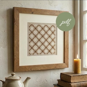 Mini-kruissteekpatroon aarden quilt
