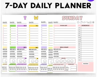 Planning quotidien modifiable | PDF numérique imprimable | Liste de tâches, liste de contrôle quotidienne, liste de tâches, horaire de la journée de travail, maison, école