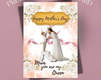 Carte de fête des mères, carte de fête des mères heureuse, cartes faites main, carte de fête des mères florale, carte de fête des mères heureuse