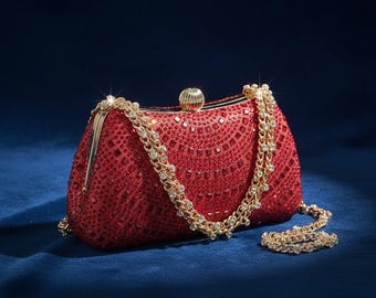 Avondtasje met strassteentjes, diamante glitter clutch, portemonnee bruiloft gala