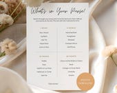 What’s In Your Purse Bridal Shower Game Printable, Minimalist Bridal Shower Game, Editable Instant Download