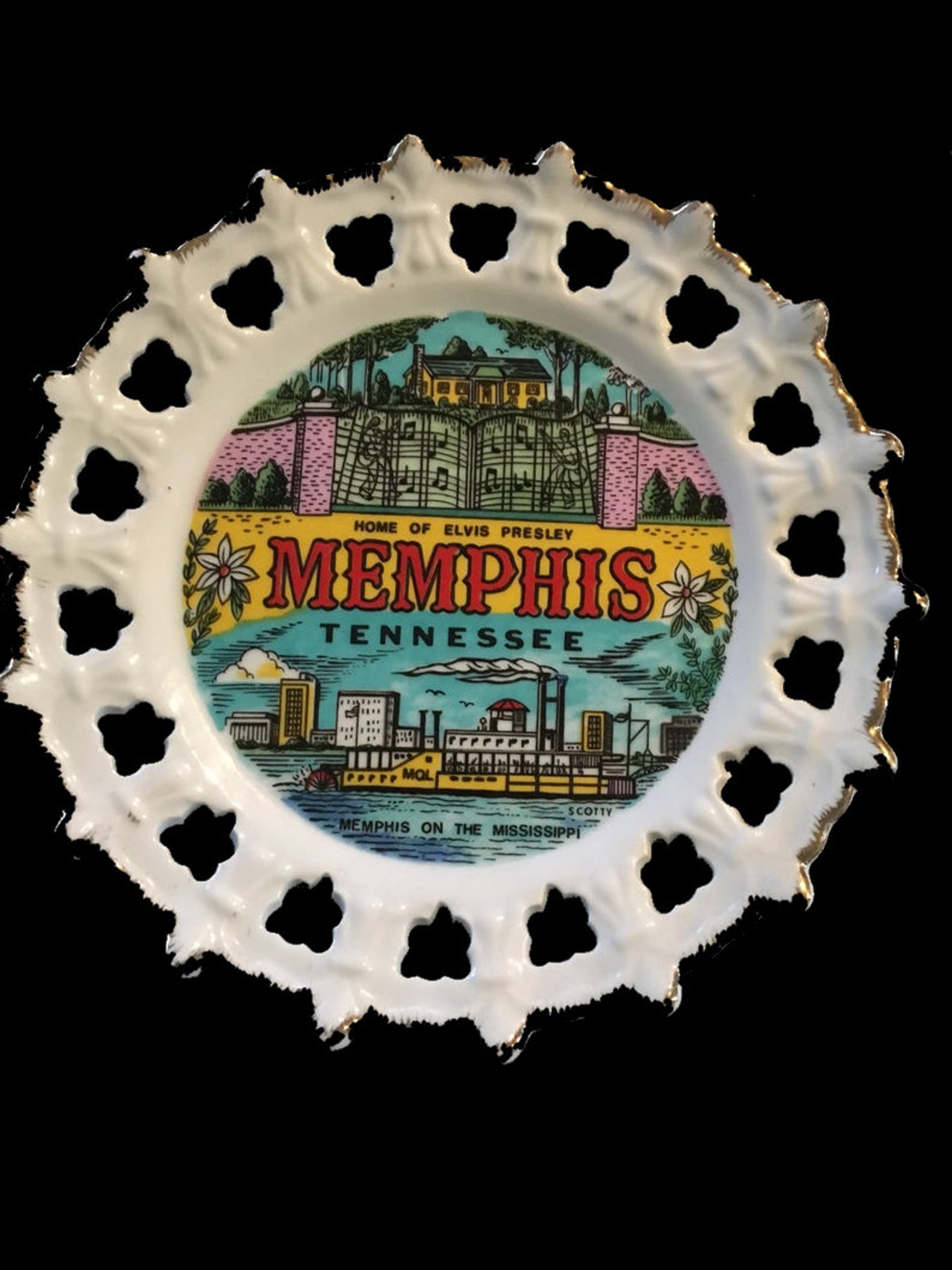 Nice Memphis Souvenir Plate FREE SHIPPING Etsy Australia