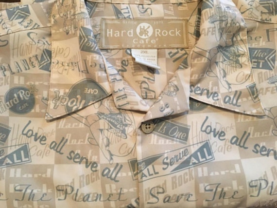 Souvenir Short Sleeve Hard Rock Cafe Button Shirt… - image 1