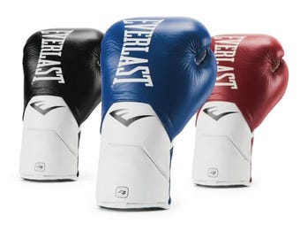 Everlast Elite Pro Boxhandschuhe zum Schnüren, Leder-Sparring-Trainingshandschuhe