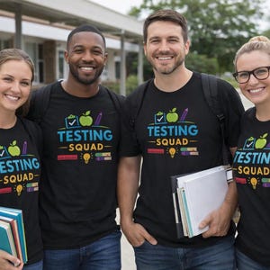 Testing Squad T-Shirt | Teacher Testing Day Tee, School Test Prep Design