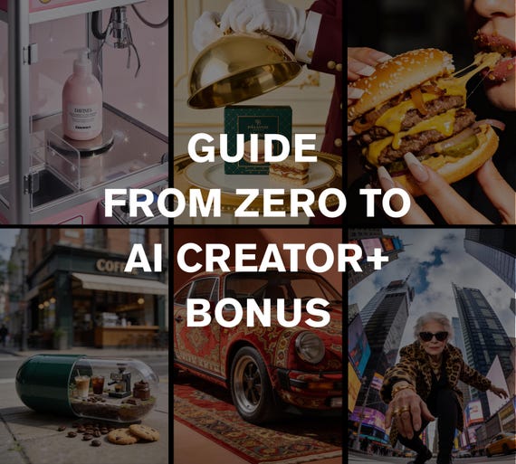 AI Content Creator Guide: Images, Videos, Prompts, Client Plan (Digital Download)