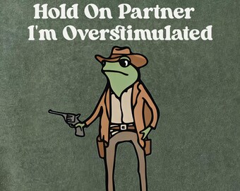 Overreized Cowboy Frosch Shirt ausgehängt Western Komfort Farben Tee