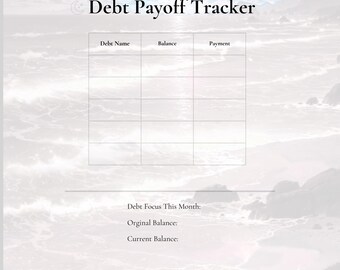 Printable Debt Payoff Tracker-Debt Snowball & Repayment Planner- Instant Download PDF