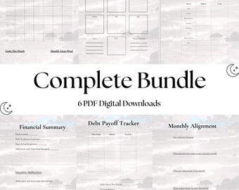 Productivity Planner Bundle – Weekly, Monthly, Budget Trackers (Digital Download)