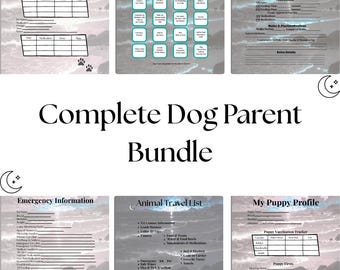 Complete Dog Parent Bundle -Instant Download- Printable Animal Checklist
