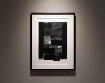 Pierre Soulages - gouache 1973 - format A2