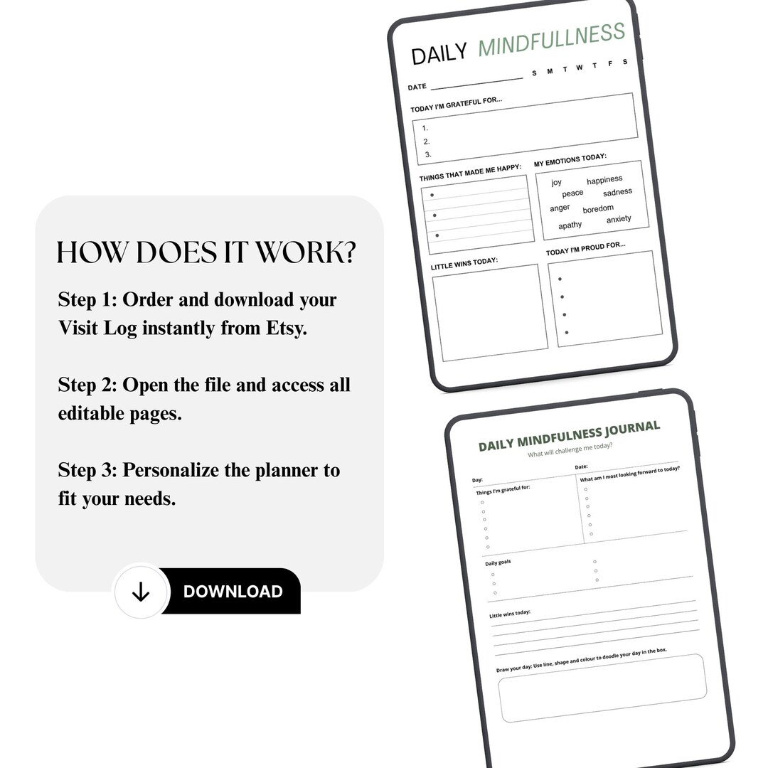 Daily Mindfulness Journal - Guided Journal Prompts for Self-care &amp; Personal Development ...