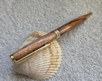 Streamline Twist Pen, Curupay Wood, Gold Hardware, Handmade Pen Gift