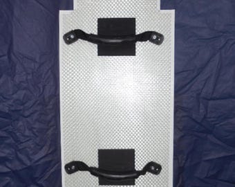 ballistic shield, stops 9 mm handgun, 12 inch x 30 inch.  Trademark HammerShield®