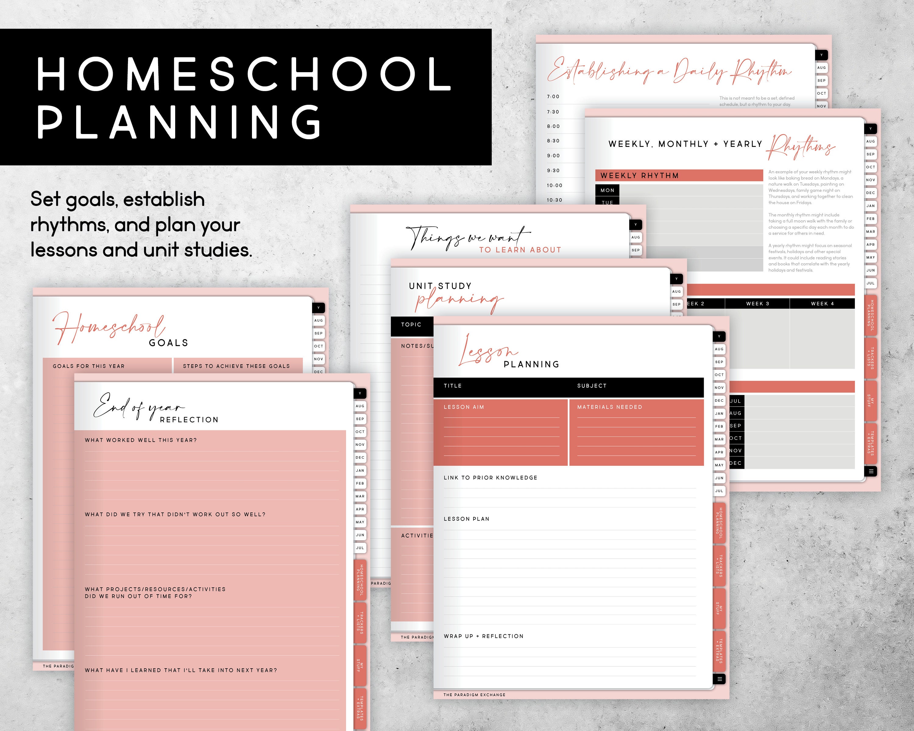 Boho Digital Homeschool Planner for Goodnotes Ipad Undated Etsy