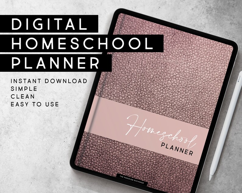 Rose Gold Digital Homeschool Planner for Goodnotes iPad Etsy