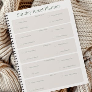 Druckbarer Printable Wochenplaner | Checkliste zum wöchentlichen Zurücksetzen | Hausmacher-Routine | Organisiertes Zuhause | Sofort Download
