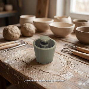 Ergonomischer PETG-Töpferkonus – Langlebiges Formwerkzeug zum Weiten und Zentrieren von Ton. Wasserabweisend & formstabil.