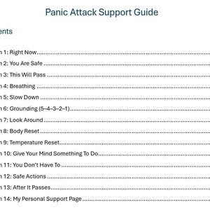 Panic Attack Support Guide | Grounding, Breathing Techniques (PDF Download) imagem 2
