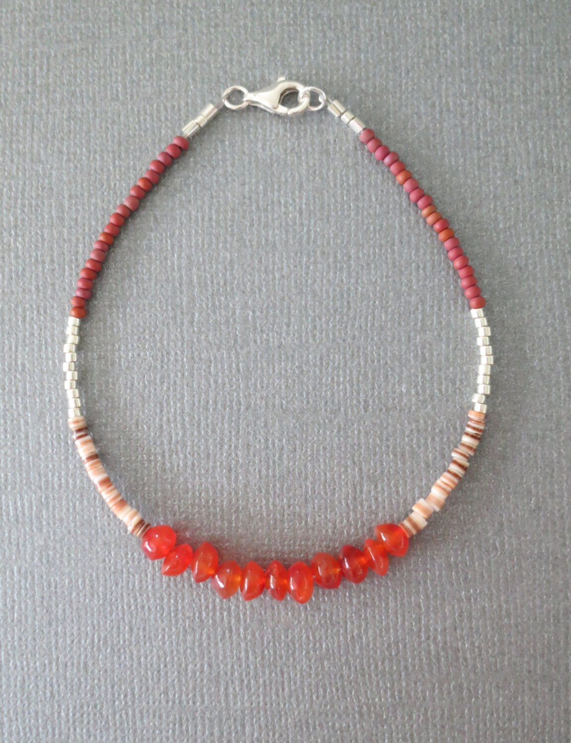 Carnelian Gemstones and Shell Beads marz Dust - Etsy
