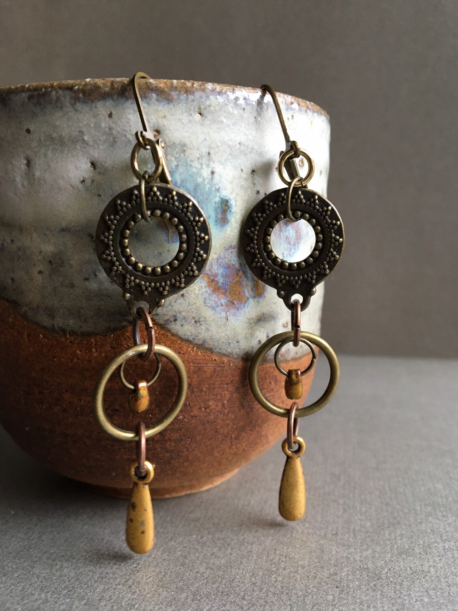Crystal Mandala Retro Earrings