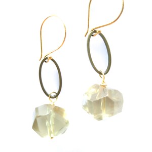 Smoky Quartz Drops, &quot;Beach Breeze&quot; Women&#39;s Medium Crystal Earrings