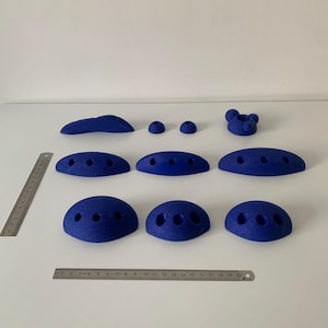 3D-gedruckte Klettergriffe – 10er Mix-Set – Slopers Leisten Fußgriffe – Heimwand PETG – Individuelle Farbe