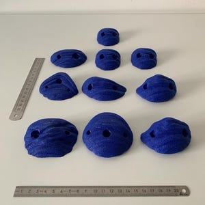 3D-gedruckte Gelbe Klettergriffe – 10er-Set Slopers – Heimwand Bouldern – PETG – Individuelle Farbe