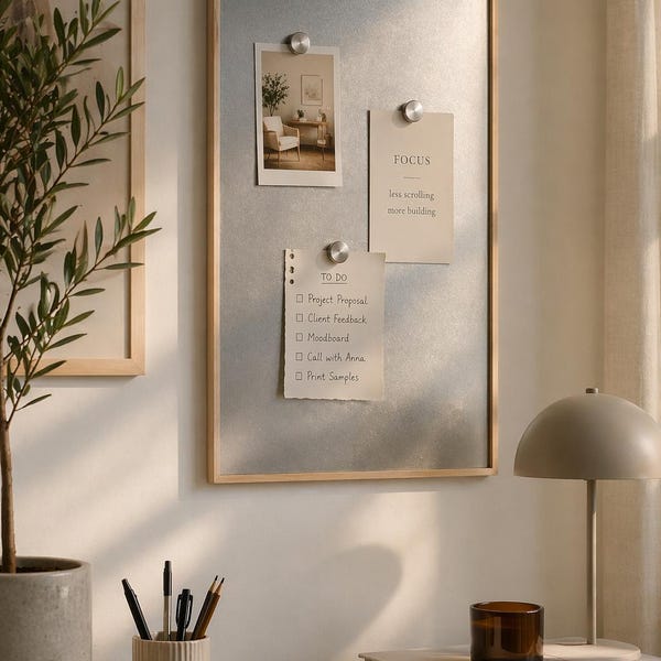 Framed Magnetic Memo Board, Photo Display Board, Home Modern Organizer