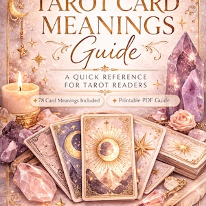 Guía de significados de las cartas del tarot / Referencia de 78 cartas (PDF imprimible).