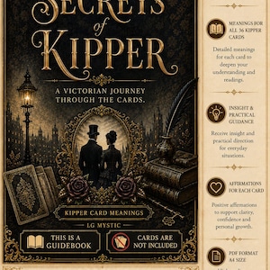 Kipper Card Meanings Guidebook | Kipper Reading Guide | Secrets of Kipper | Digital Download PDF.