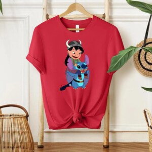 Stitch Birthday T-shirt, Lilo and Stitch Family T-shirt,Stitch Shirt Disney Birthday Trip Sweatshirt,Disneyland Lilo Angel Birthday Girl Tee zdjęcie 2