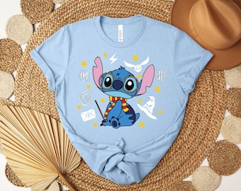 Stitch Wizard T-Shirt, Magic School Cartoon Tee