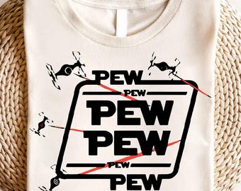 Pew Pew Space Fighter Shirt, Funny Sci Fi Laser Tee, Retro Galaxy Battle T-Shirt, Nerdy Space Adventure Shirt, Geek Gift Idea