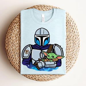 Mandalorian Grogu Shirt, Baby Yoda Star Wars Tee, Mandalorian and Grogu Graphic Shirt, Galaxy Protector Character Tee, Star Wars Fan Shirt image 12