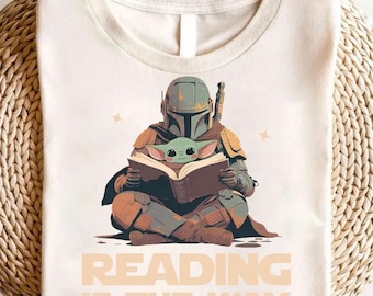 Retro Reading The Way Shirt, Vintage Star Wars The Mandalorian Shirt, Disney Star Wars Shirt, Star Wars Shirt, Reading Shirt, Boook Lovers