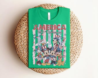 America 250th Anniversary Disney Shirt, Patriotic Mickey Friends Tee, Fourth of July Family Vacation Shirt