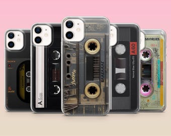 Funda para teléfono con diseño de casete estilo Walkman vintage para iPhone 17e, 16, 15, 14, 13, 12, Samsung S25, S24, S23, S22, A16, A26, Pixel 10, 9Pro