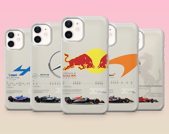 Capa para celular com tema de Fórmula 1 para iPhone 17e, 16, 15, 14, 13, 12, Samsung S25, S24, S23, S22, A16, A26, Pixel 10, 9 Pro.
