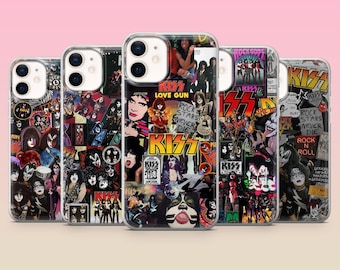Funda para teléfono de la banda KISS, funda de banda de rock musical para iPhone 17e, 16, 15, 14, 13, 12, Samsung S25, S24, S23, S22, A16, A26, Pixel 10, 9Pro
