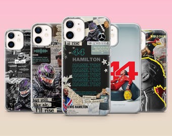 Funda para teléfono Lewis Hamilton Motorsport F1 Pilot Cover para iPhone 17, 16, 15, 14, 13, 12, Samsung S25, S24, S23, S22, A16, A26, Pixel 10, 9Pro