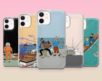 Tintin Phone Case Adventure Cartoon Cover for iPhone 17e, 16, 15, 14, 13, 12, Samsung S25, S24, S23, S22, A16, A26, Pixel 10, 9Pro