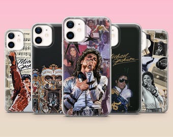 Funda para teléfono Michael Jackson Vintage Pop King para iPhone 17e, 16, 15, 14, 13, 12, Samsung S25, S24, S23, S22, A16, A26, Pixel 10, 9Pro