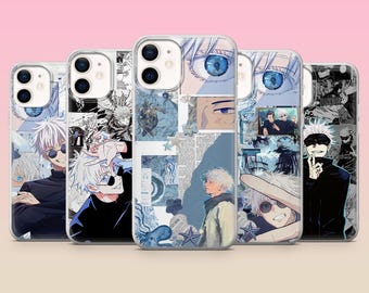 Funda para teléfono Gojo Satoru Jujutsu Kaisen JJK para iPhone 17e, 16, 15, 14, 13, 12, Samsung S25, S24, S23, S22, A16, A26, Pixel 10, 9Pro